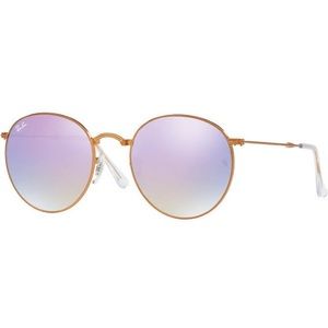 Ray Ban round Foldable Sunglasses - Shiny Bronze